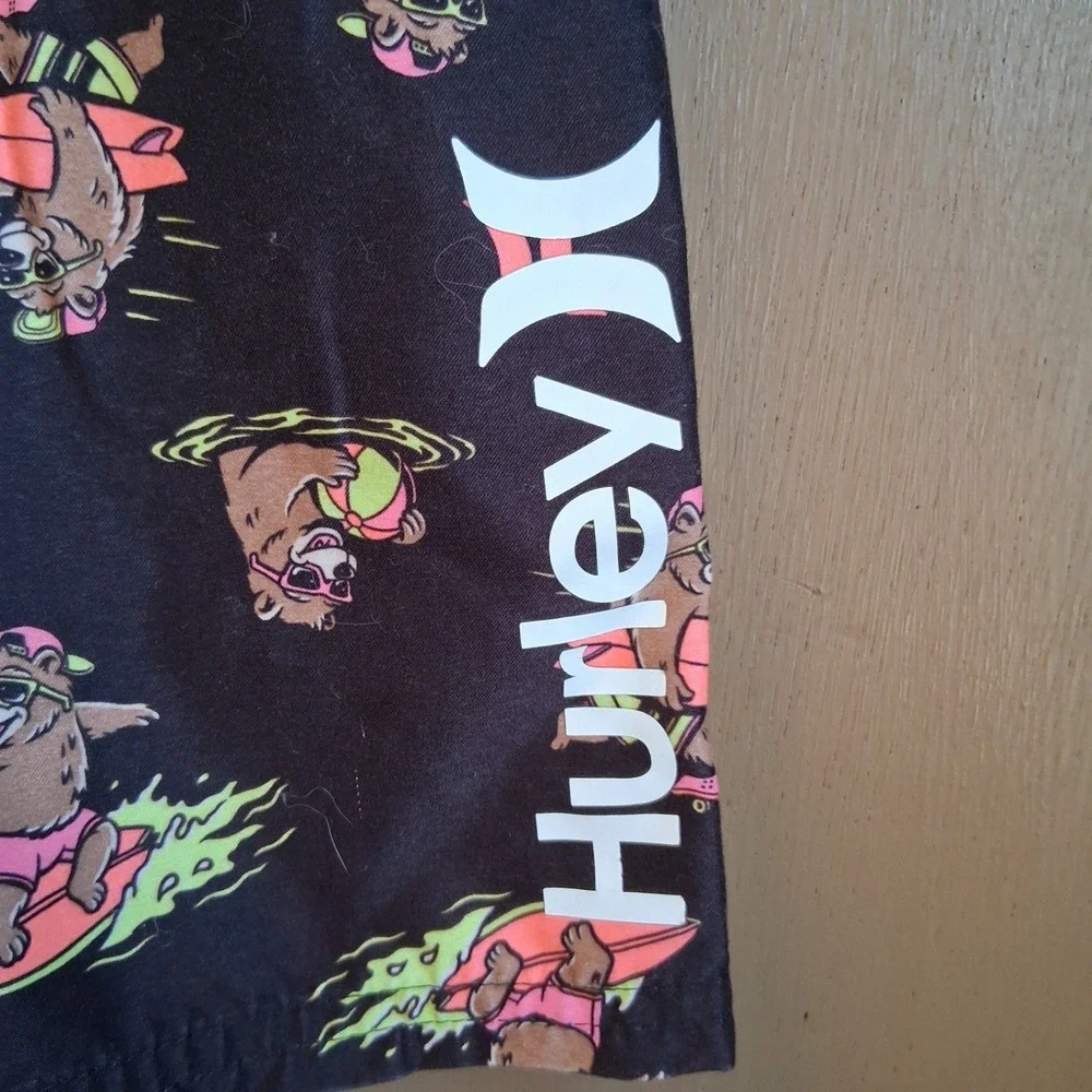 Hurley Boys Swim Trunks Surfer Bear Sz 6 Beach Summer EUC